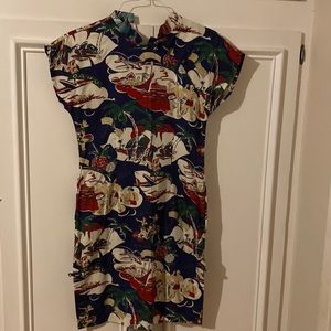 Beautiful Vintage Hawaiian Cheongsam dress by Pau Hana size XS